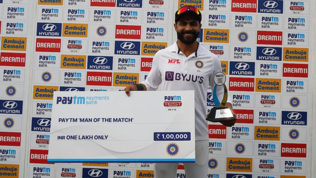 Ravindra Jadeja Man of the match