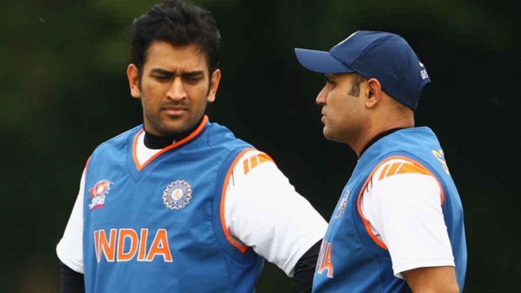 MS DHoni and Sehwag