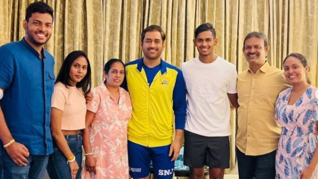 Matheesha Pathirana Family MS Dhoni