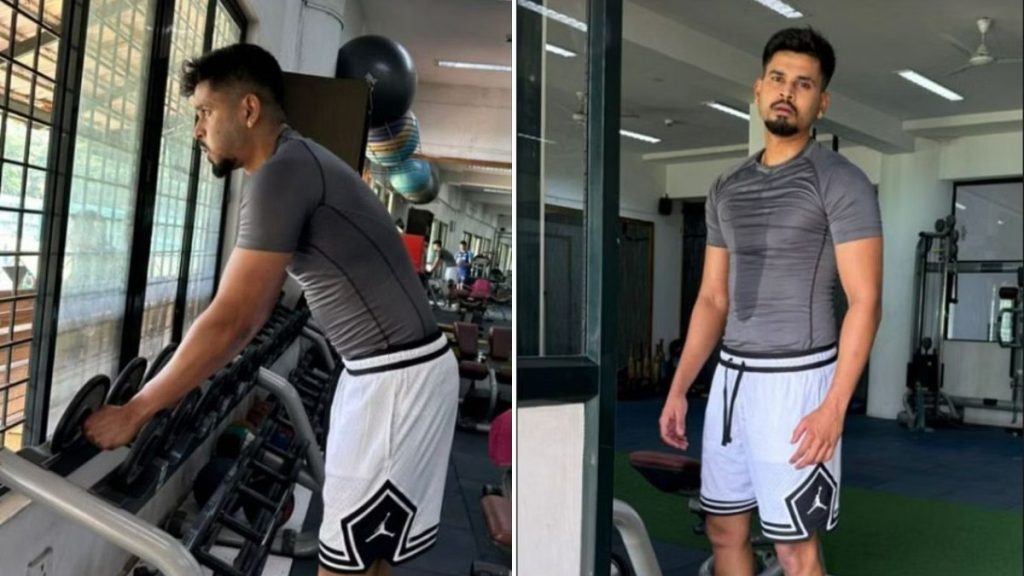 Shreyas Iyer in the gym