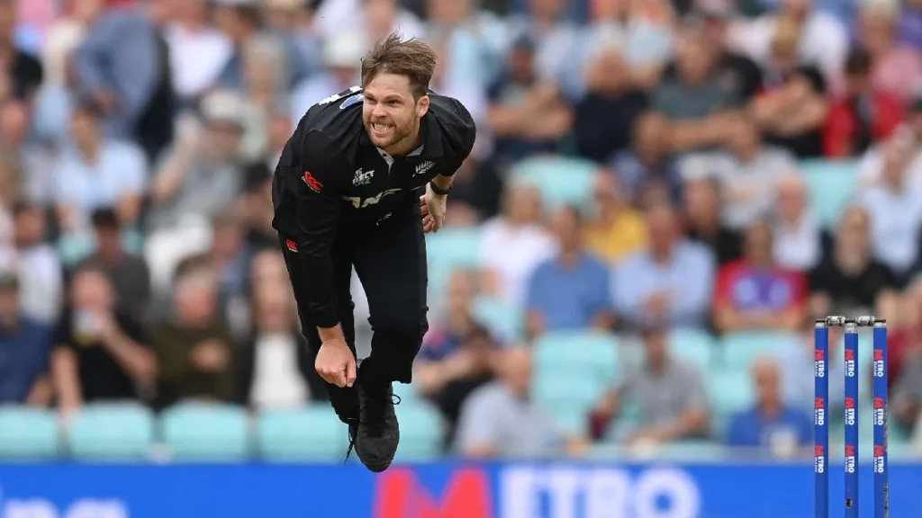 Lockie Ferguson bowling in world cup