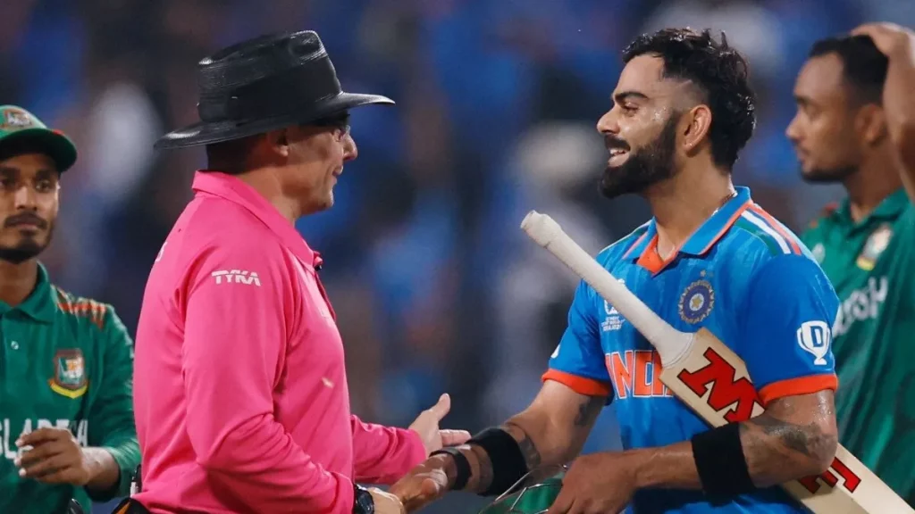 Virat Kohli and Umpire