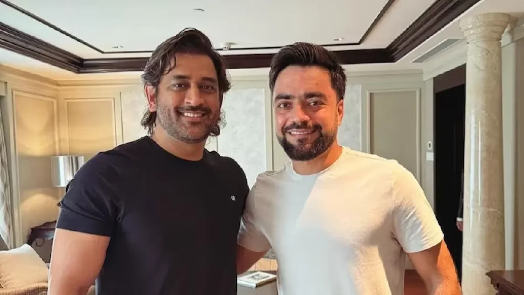 Rashid Khan and Dhoni