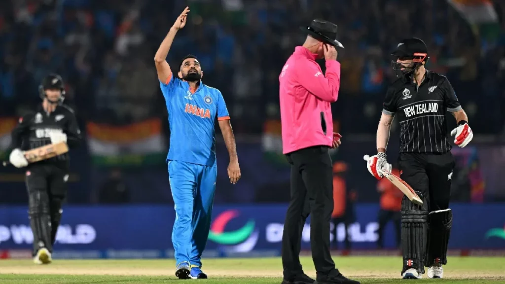 Indian player Mohammed Shami out Daryl Mitchell in World Cup