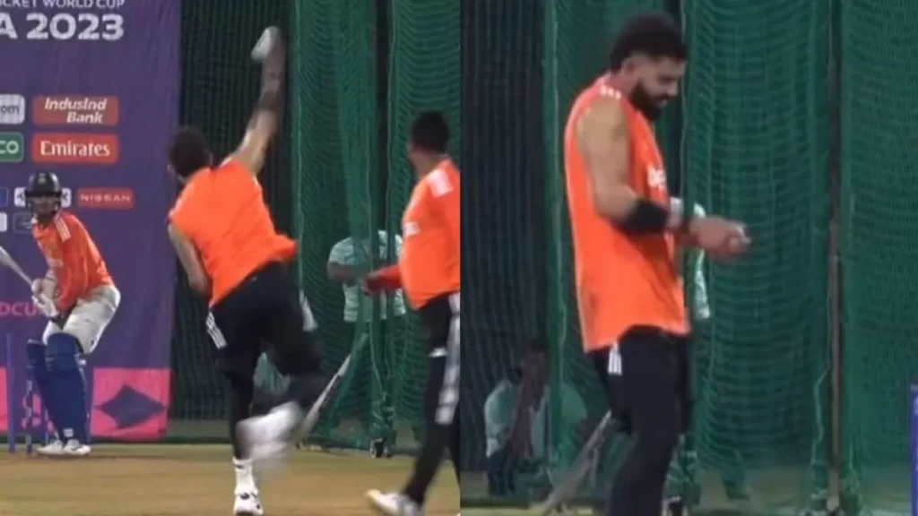 Virat Kohli bowling in net world cup