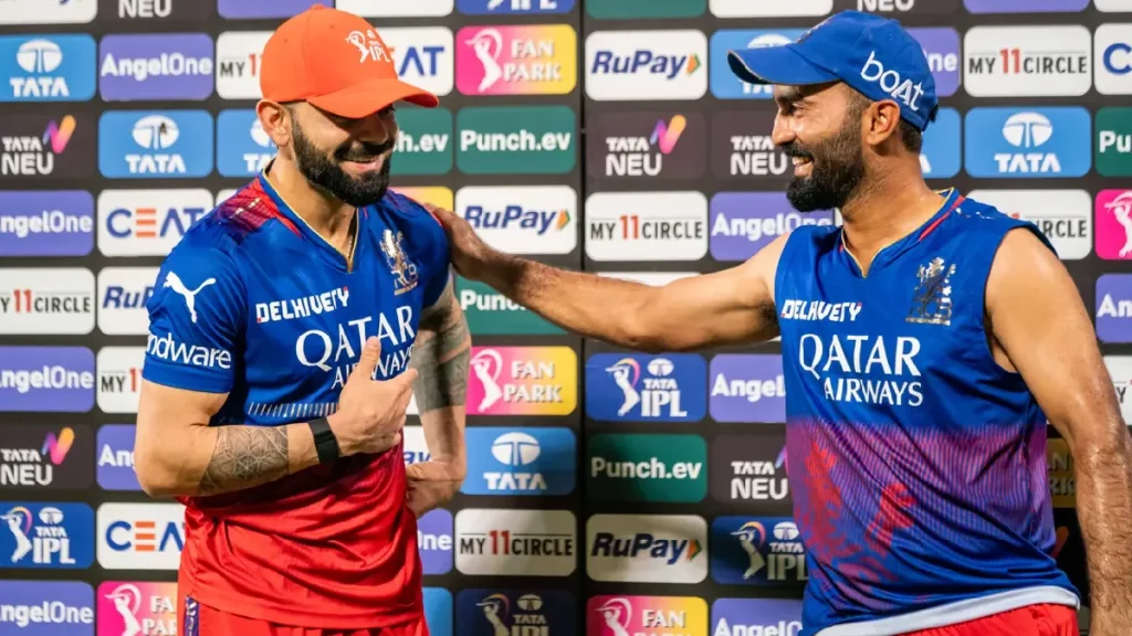 Dinesh Karthik and Virat Kohli